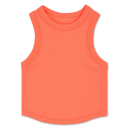 Racer Back Cropped Ribbed Tanks